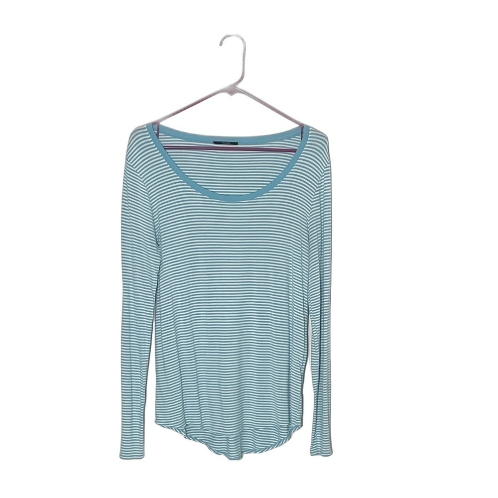 Tahari Striped Long Sleeve Tee